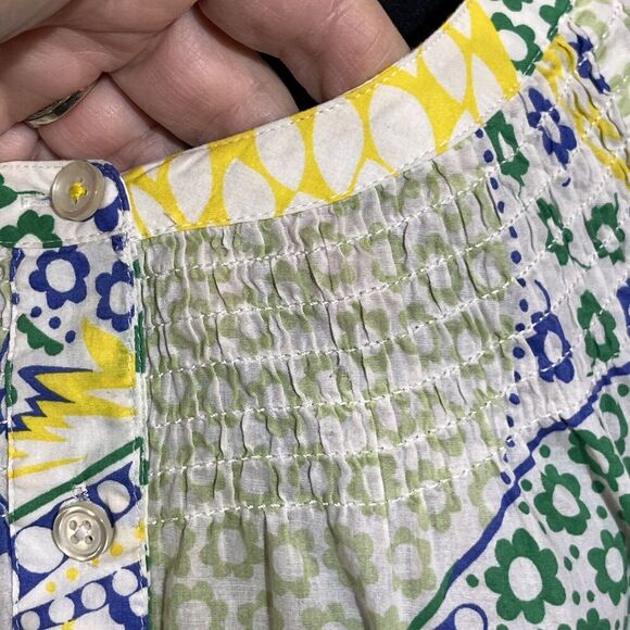 Talbots Shirt Petite Plus 2X Yellow Paisley Long Sleeve Button Down Top Colorful - Picture 6 of 8